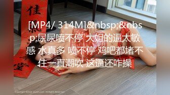 [MP4/ 314M]&nbsp;&nbsp;尿尿喷不停 大姐的逼太敏感 水真多 喷不停 鸡吧都堵不住一直潮吹 这逼还咋操