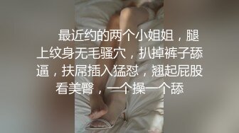 ❤❤最近约的两个小姐姐，腿上纹身无毛骚穴，扒掉裤子舔逼，扶屌插入猛怼，翘起屁股看美臀，一个操一个舔