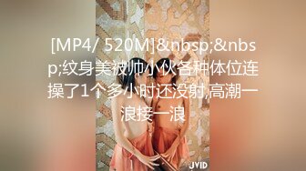 [MP4/ 520M]&nbsp;&nbsp;纹身美被帅小伙各种体位连操了1个多小时还没射,高潮一浪接一浪