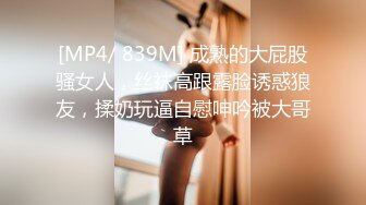 [MP4/ 839M] 成熟的大屁股骚女人，丝袜高跟露脸诱惑狼友，揉奶玩逼自慰呻吟被大哥草