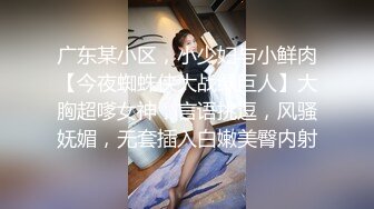 广东某小区，小少妇与小鲜肉【今夜蜘蛛侠大战绿巨人】大胸超嗲女神，言语挑逗，风骚妩媚，无套插入白嫩美臀内射